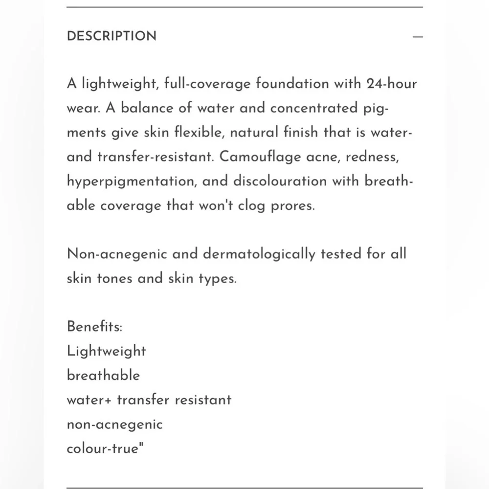 NIB BECCA Ultimate Coverage Complexion Crème in Shell